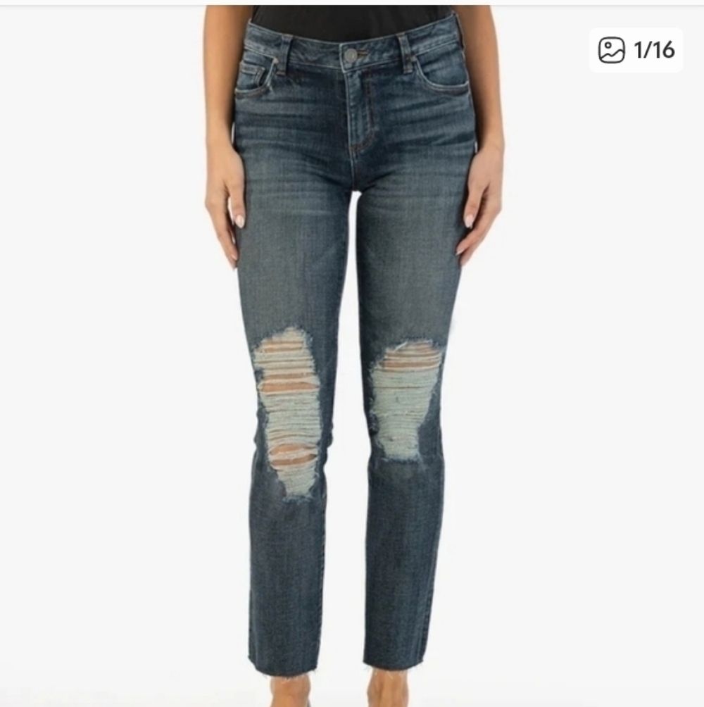 Kut From The Kloth Reese Ankle Straight Jeans Size 8